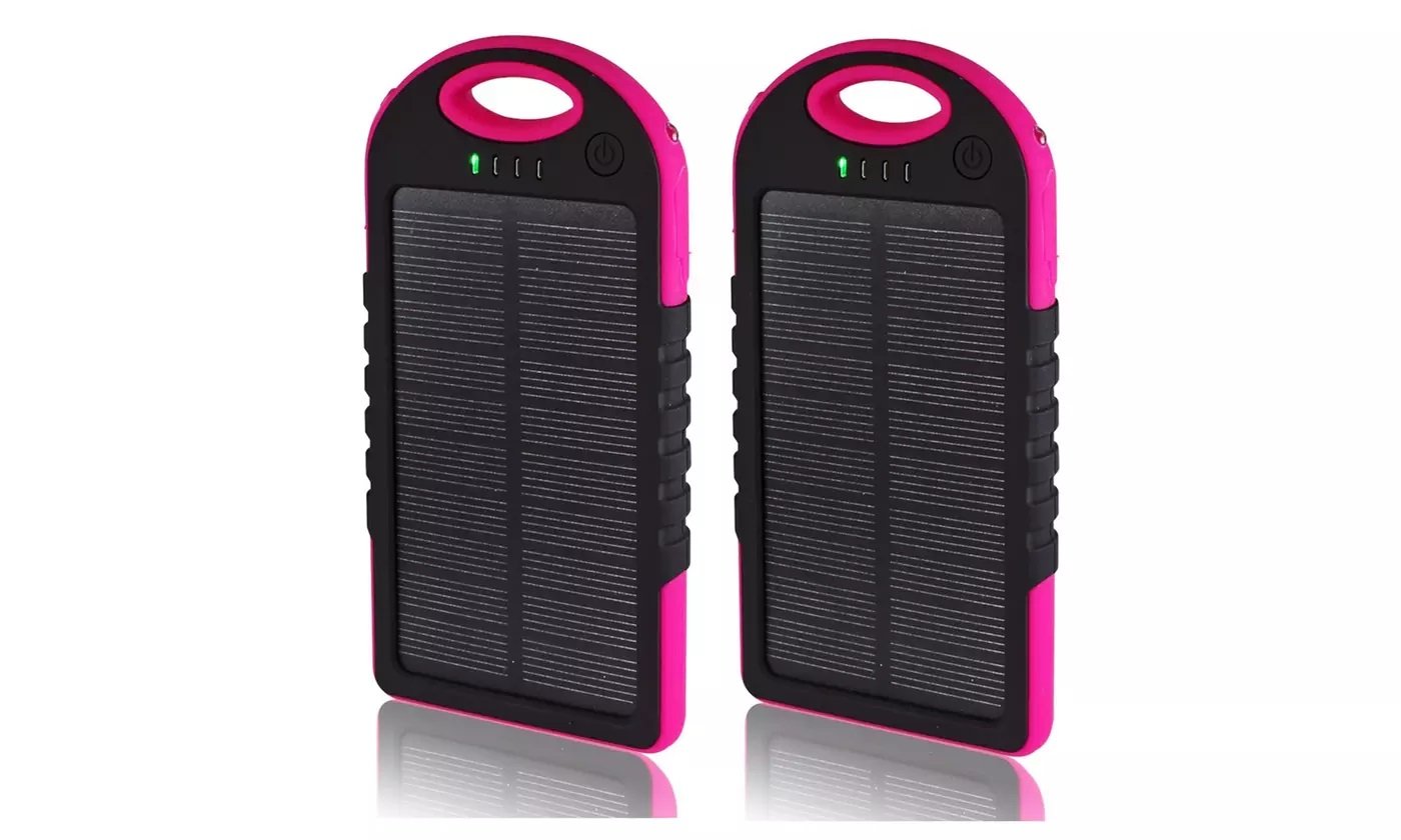 5,000 mAh Water-Resistant Solar Smartphone Charger (2-Pack) - Horizon Bliss