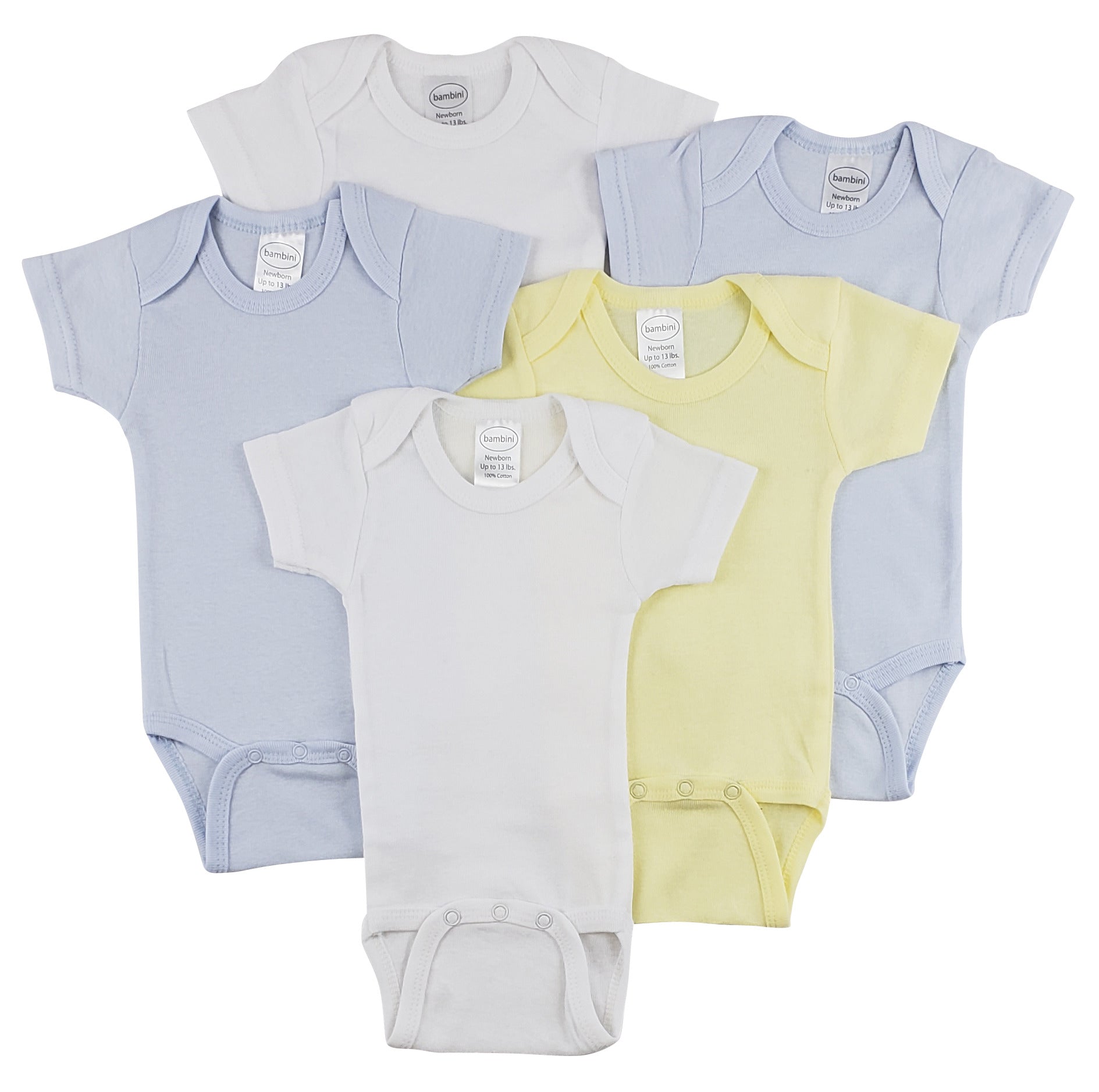 Bambini Short Sleeve One Piece 5 Pack - Horizon Bliss