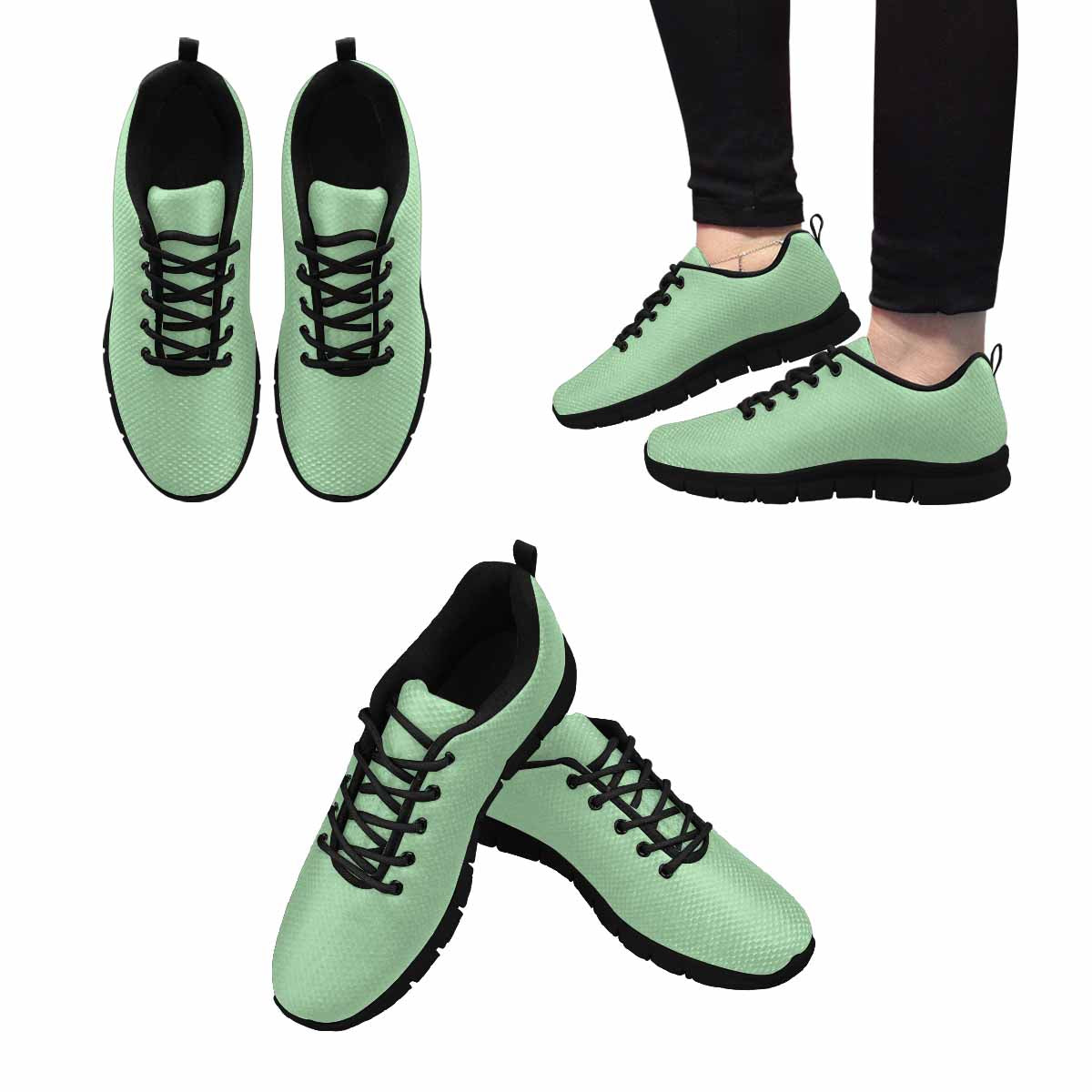 Sneakers For Men,    Celadon Green   - Running Shoes - Horizon Bliss