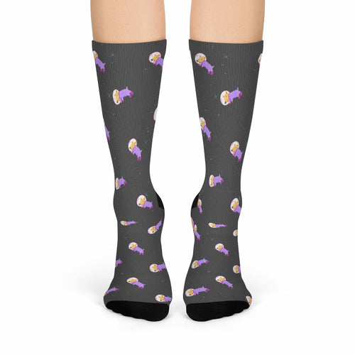 Astronaut Dog in Space Fun Socks - Horizon Bliss