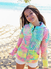 Girls Hoodie | Cotton Candy Tie Dye | Limeapple - Horizon Bliss