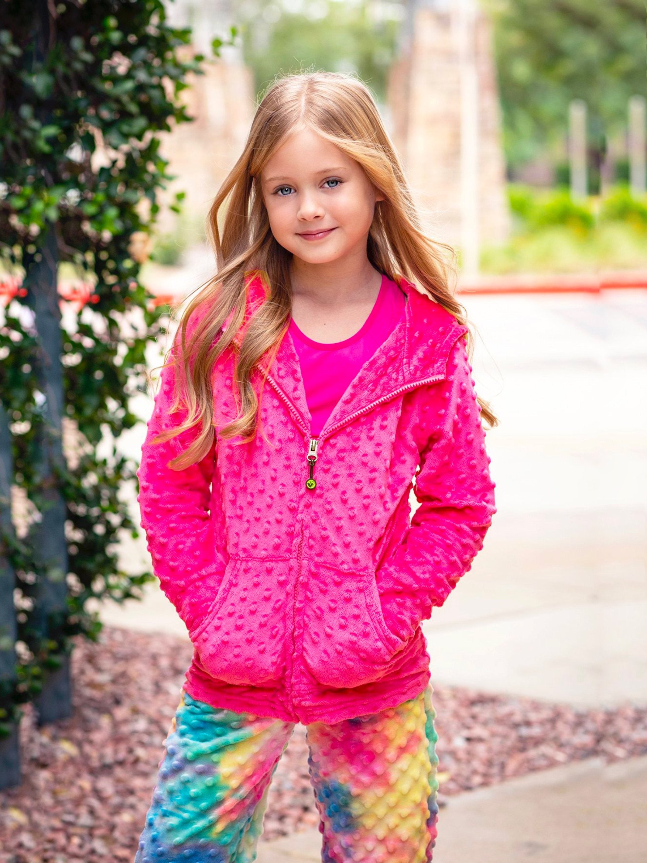 Girls Hoodie | Fuchsia Pink | Limeapple - Horizon Bliss