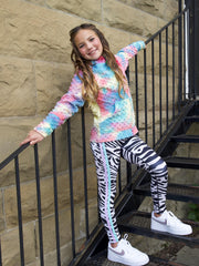 Girls Hoodie | Cotton Candy Tie Dye | Limeapple - Horizon Bliss