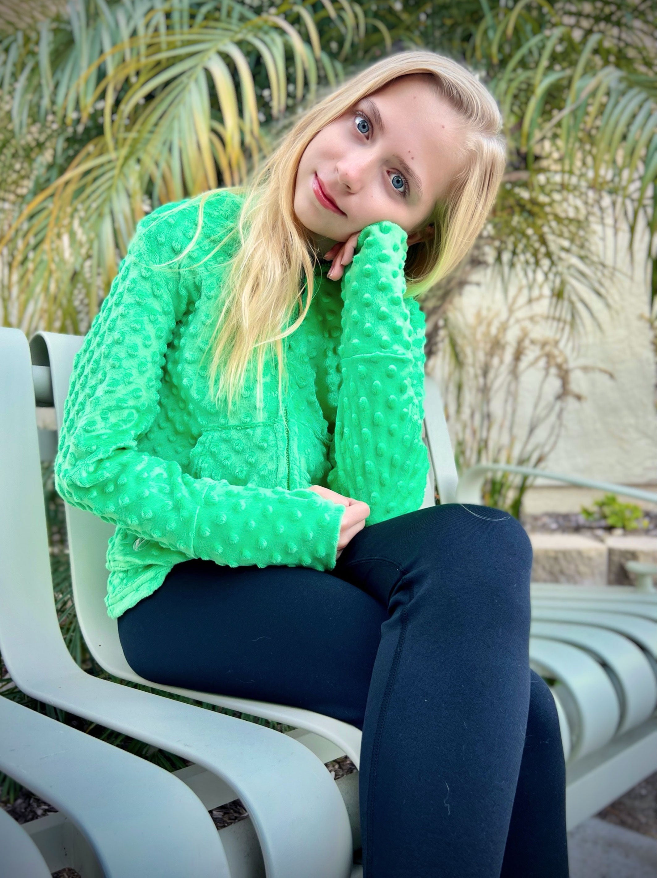 Girls Hoodie | Kelly Green | Limeapple - Horizon Bliss