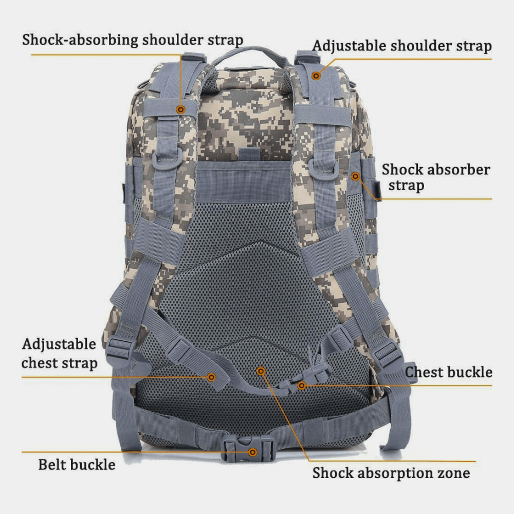 Tactical 45L Molle Rucksack Backpack - Horizon Bliss