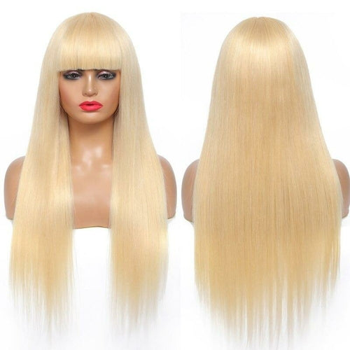 #1B/613 Straight 180% Density #613 Wig with Bang 200% Density Human - Horizon Bliss