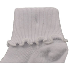 Sierra Socks Girls Cotton Lettuce Ruffle Ripple Edge Turn Cuff - Horizon Bliss