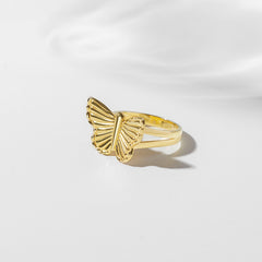 Dainty Butterfly Ring, Butterfly Gold Ring, Women Jewelry - Horizon Bliss