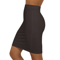 Womens Skirt, Dark Chocolate Brown Pencil Skirt - Horizon Bliss