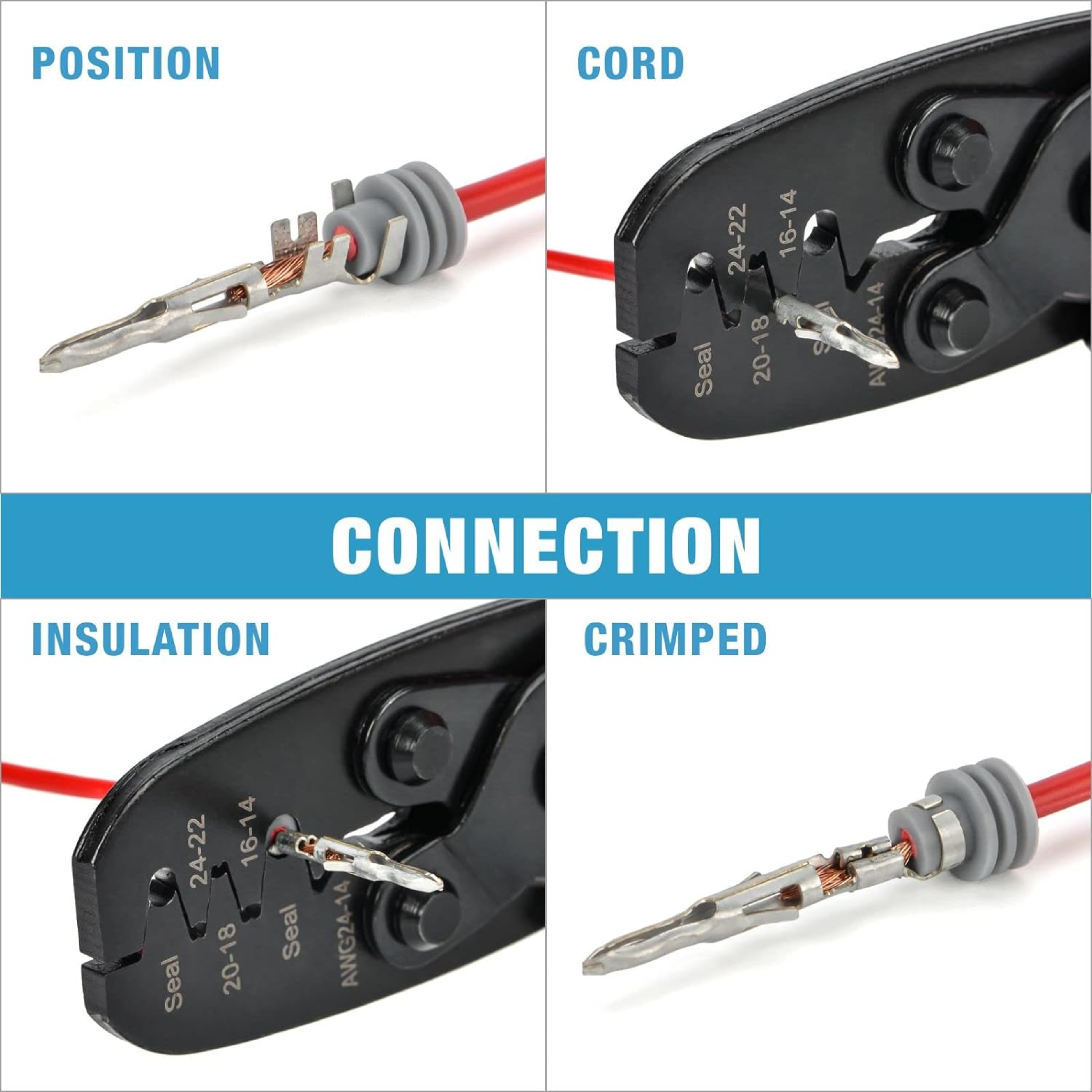 iCrimp Crimper Tools for Delphi APTIV Packard [Weather] [Pack] Terminals Metri-[Pack] Connectors for Sealed Terminals - Horizon Bliss