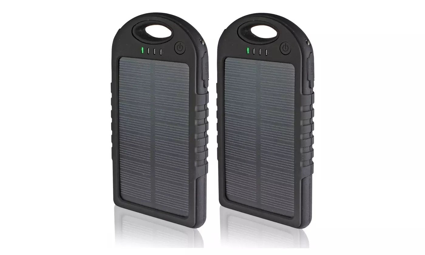 5,000 mAh Water-Resistant Solar Smartphone Charger (2-Pack) - Horizon Bliss