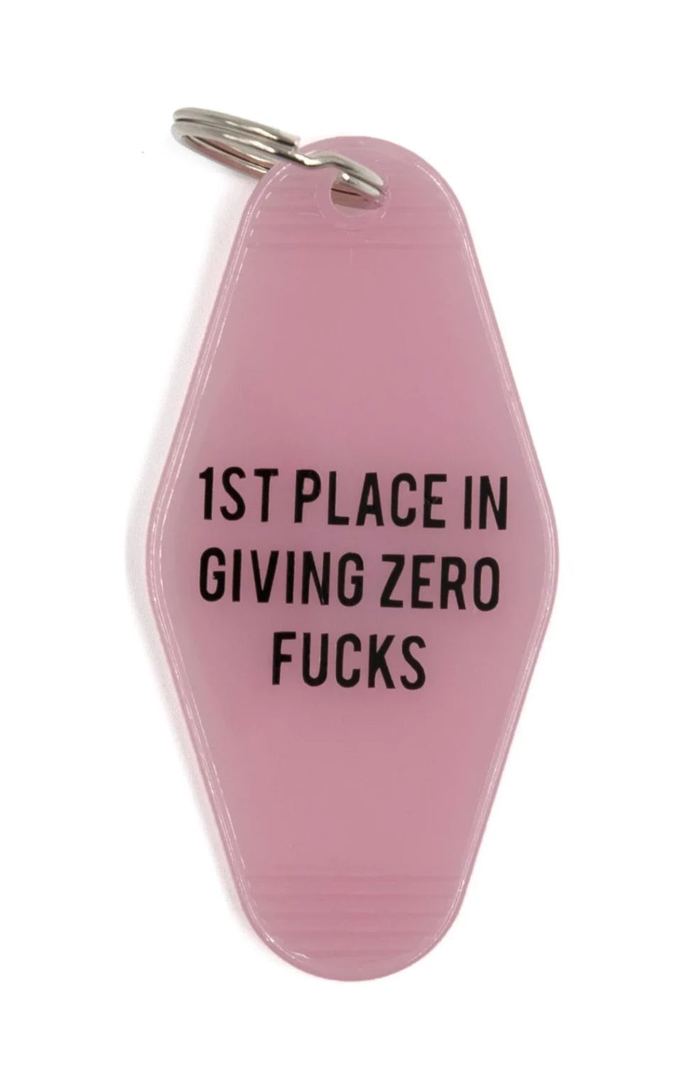 1st Place in Giving Zero Fucks Keychain in Blush Pink