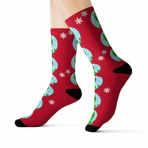 Holiday Weird Alien Socks - Horizon Bliss