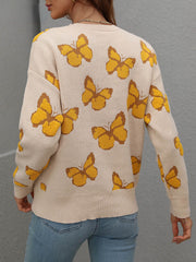 Cartoon Butterflies Knitted Sweaters and Pullovers - Horizon Bliss