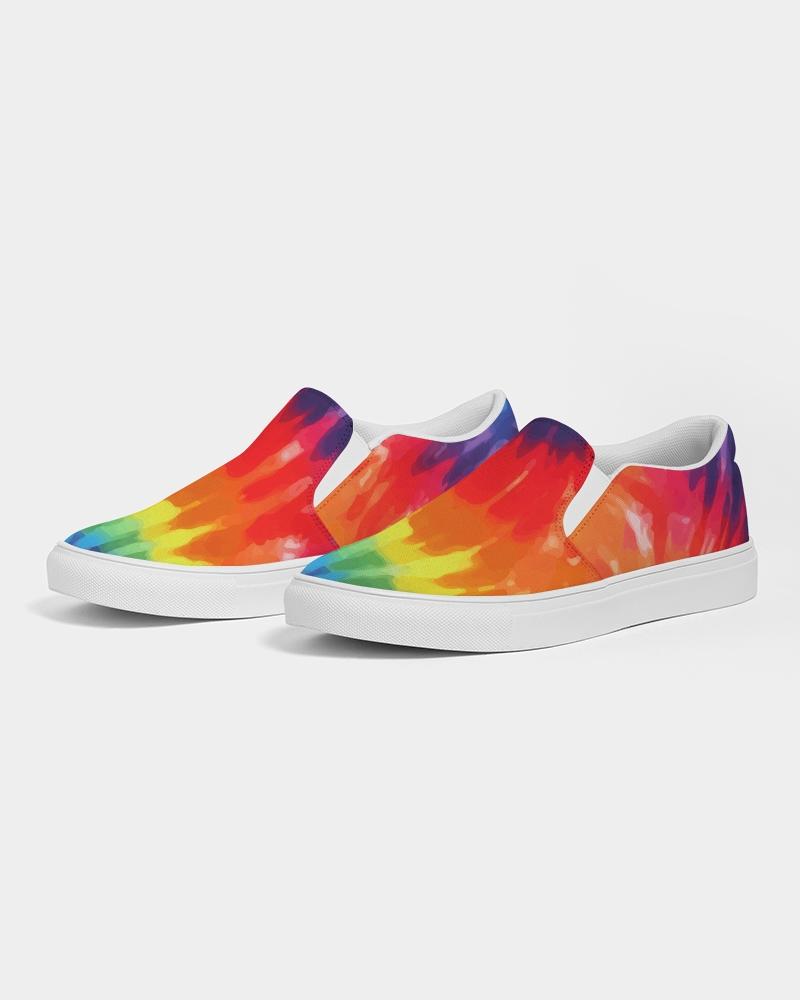 Womens Sneakers - Peace & Love Tie-dye Style Low Top Slip-on Canvas - Horizon Bliss