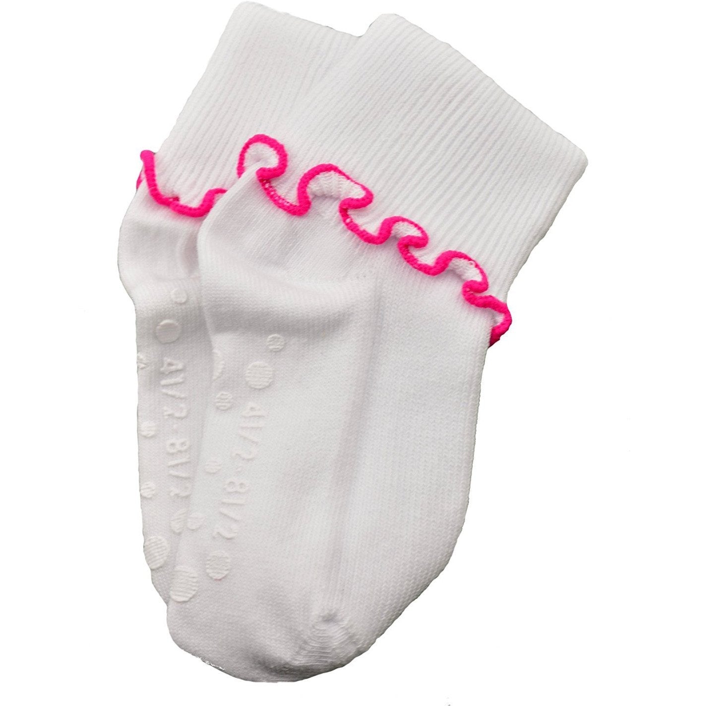 Sierra Socks Girls Cotton Lettuce Ruffle Ripple Edge Turn Cuff - Horizon Bliss