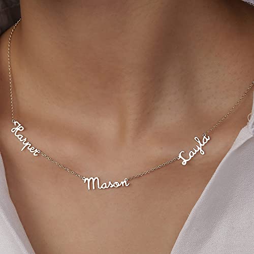 Children Name Necklace, Mother Family Necklace, Multiple Name Necklace - Horizon Bliss