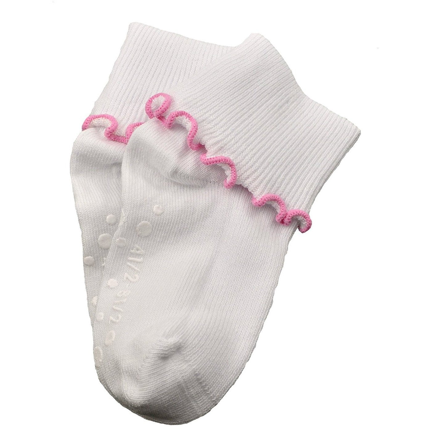 Sierra Socks Girls Cotton Lettuce Ruffle Ripple Edge Turn Cuff - Horizon Bliss