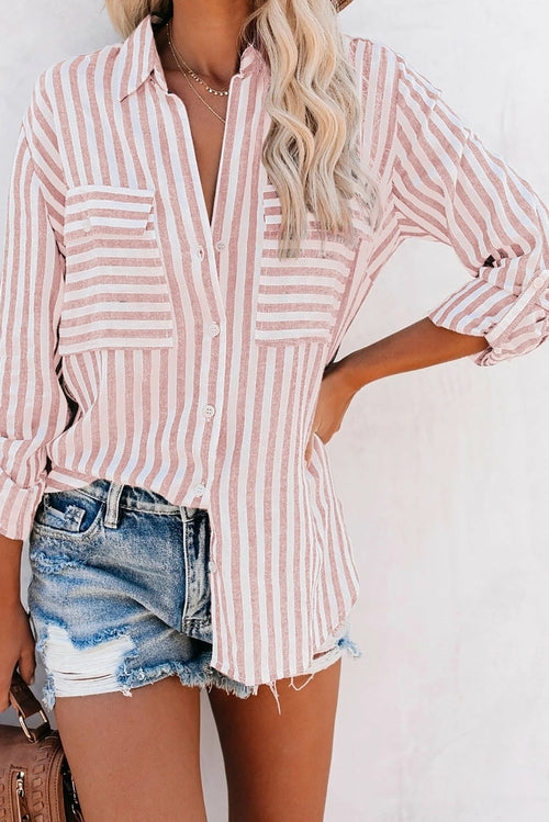 Cotton Striped Button Shirt