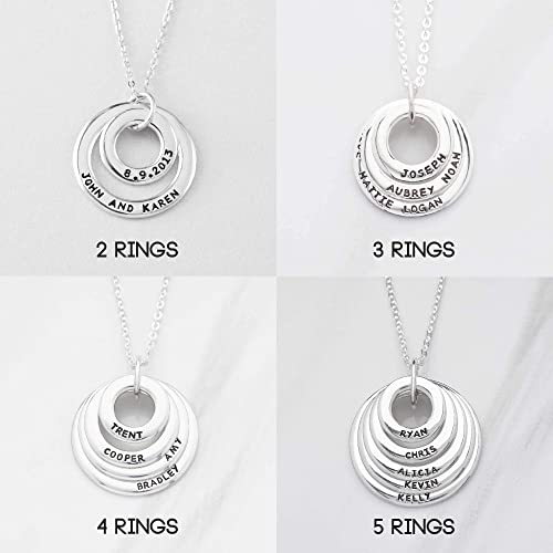 Grandchildren Necklace, Grandma Jewelry, Grandma Necklace With Names - Horizon Bliss