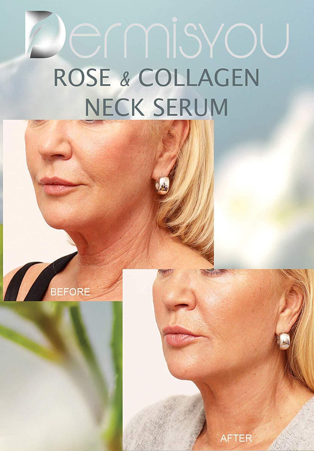 Anti-Wrinkle Neck & Décolleté Serum with Collagen & Rose Water - Horizon Bliss