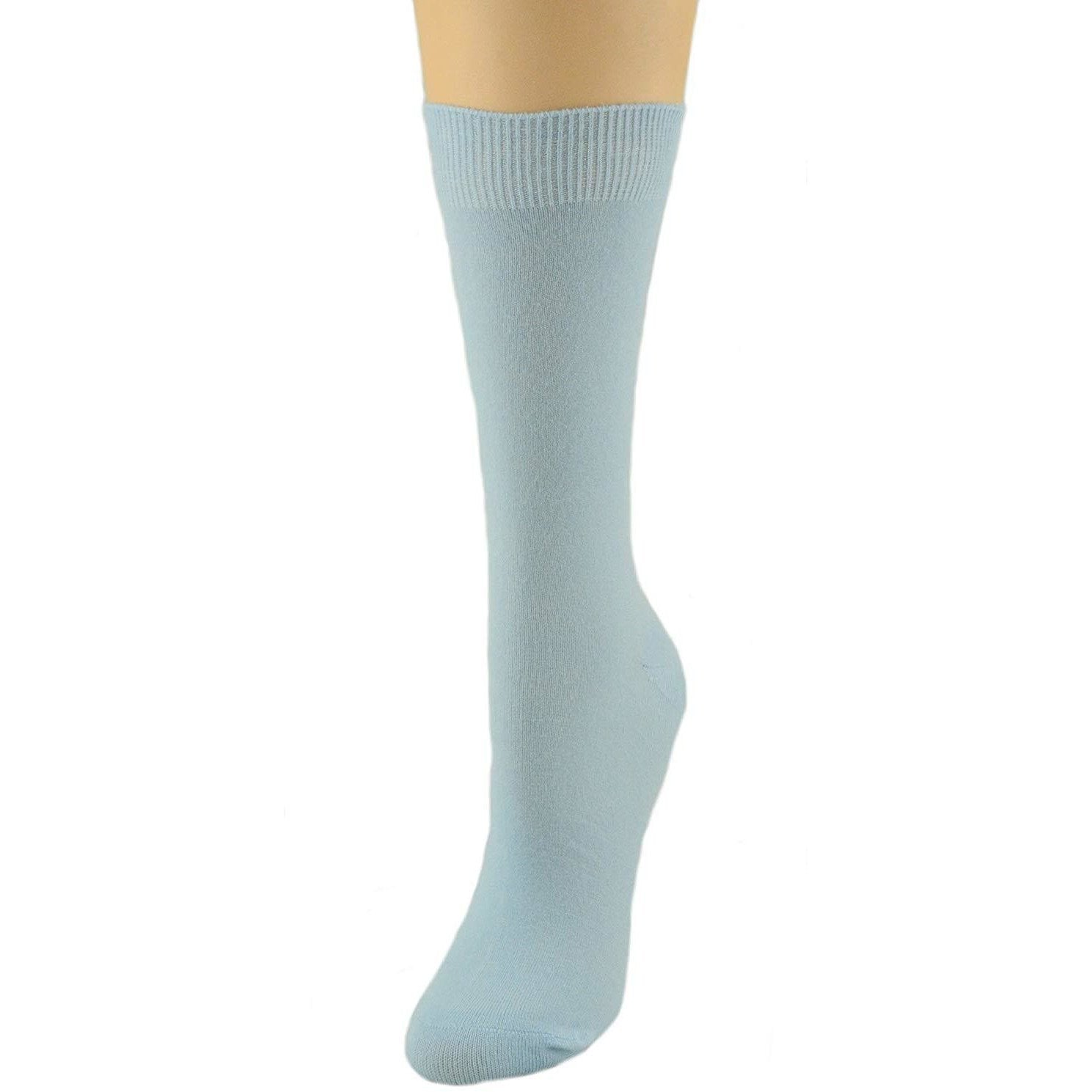 Women's Solid Color Bamboo Crew Socks - 3 Pairs - Horizon Bliss