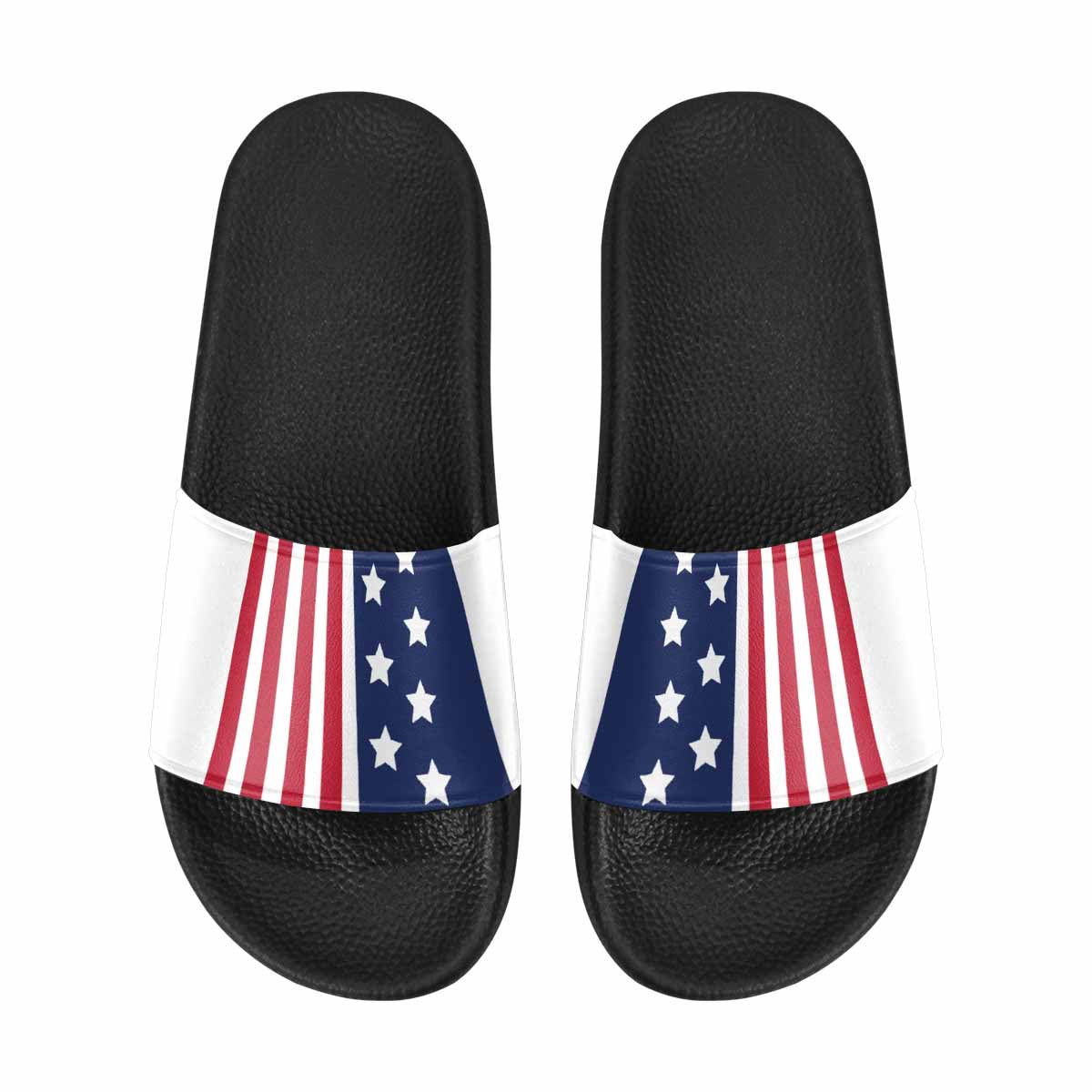 Mens Slide Sandals, Stars And Stripes Print - Horizon Bliss