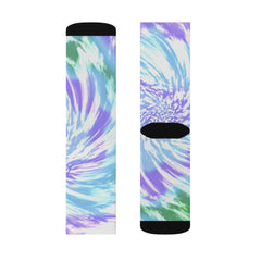 Purple Tie Dye Novelty Socks - Horizon Bliss