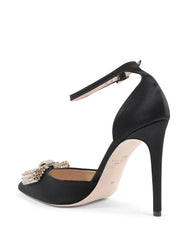 Satin Bow Pump - Black - Horizon Bliss