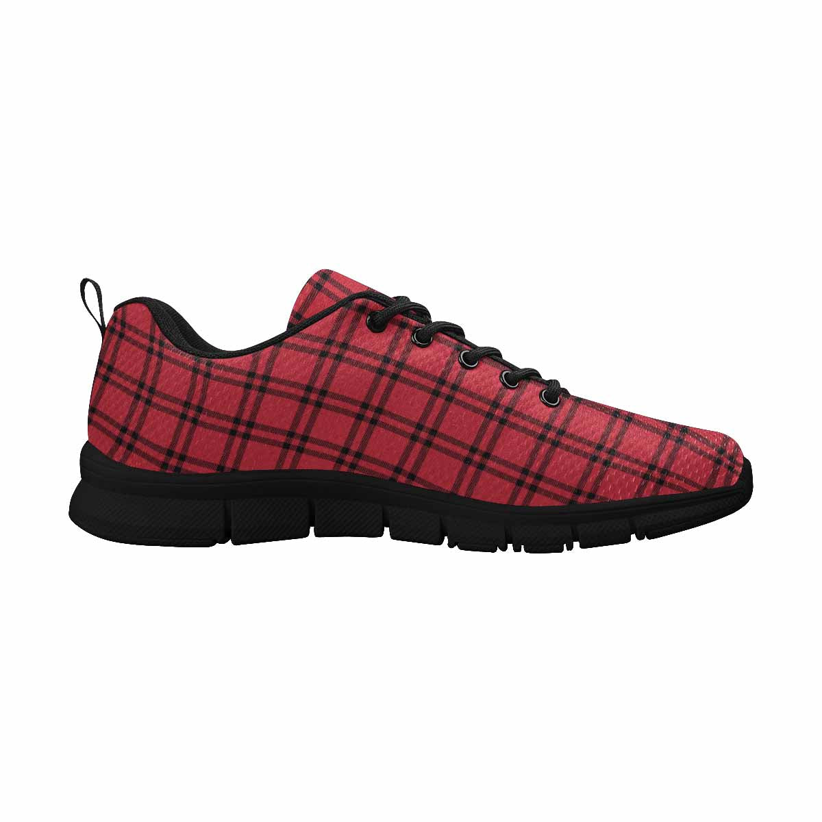 Sneakers For Men,   Buffalo Plaid Red And Black - Running Shoes Dg842 - Horizon Bliss