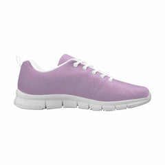 Sneakers For Men, Lilac Purple - Canvas Mesh Athletic Running Shoes - Horizon Bliss