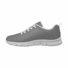 Sneakers For Men, Grey - Canvas Mesh Athletic Running Shoes - Horizon Bliss