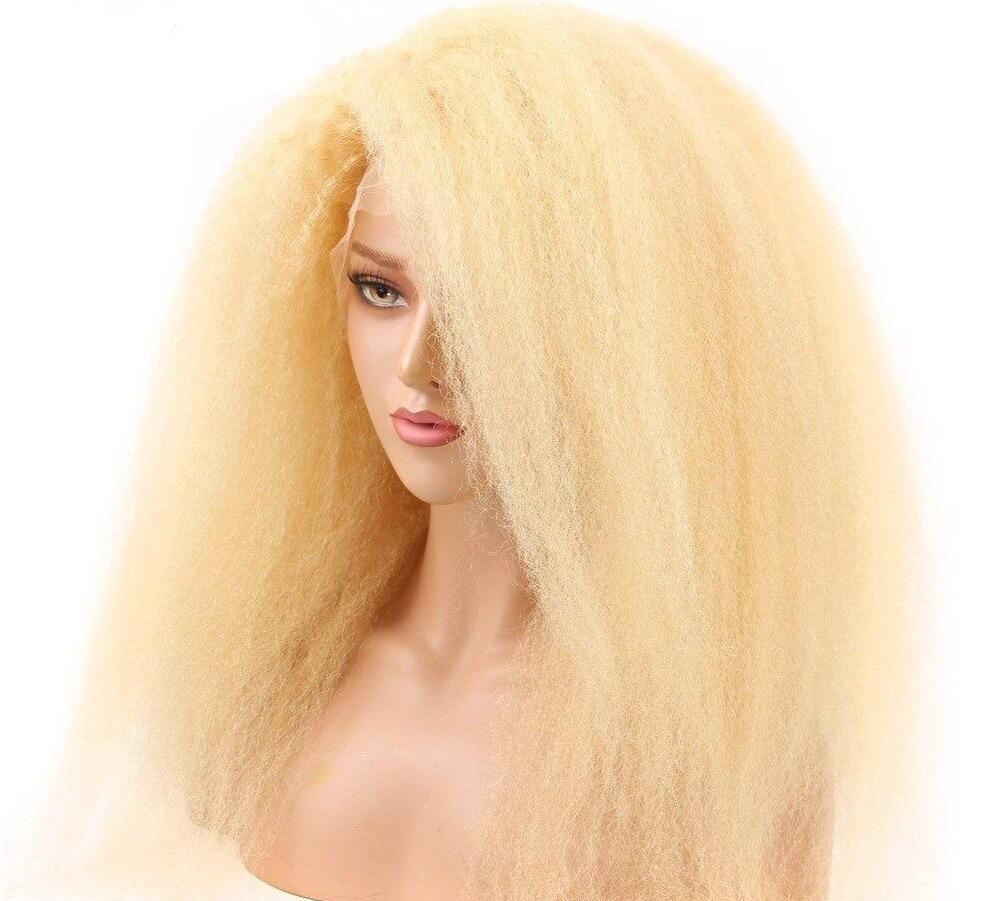 200% Density Kinky Straight 613 Blonde 13x4 Lace 13x6 Frontal Wigs - Horizon Bliss