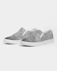 Mens Sneakers, Grey Low Top Slip-on Canvas Sports Shoes - E3t375 - Horizon Bliss