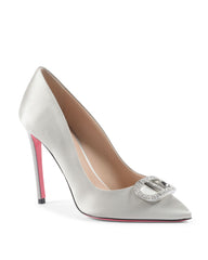 Cindarella Satin Pump - Grey - Horizon Bliss