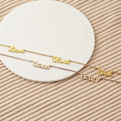 Children Name Necklace, Mother Family Necklace, Multiple Name Necklace - Horizon Bliss