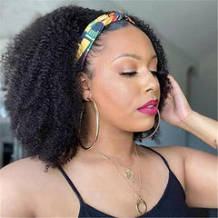 BeuMax Headband Afro Kinky curly Scarf Human Hair Wigs - Horizon Bliss