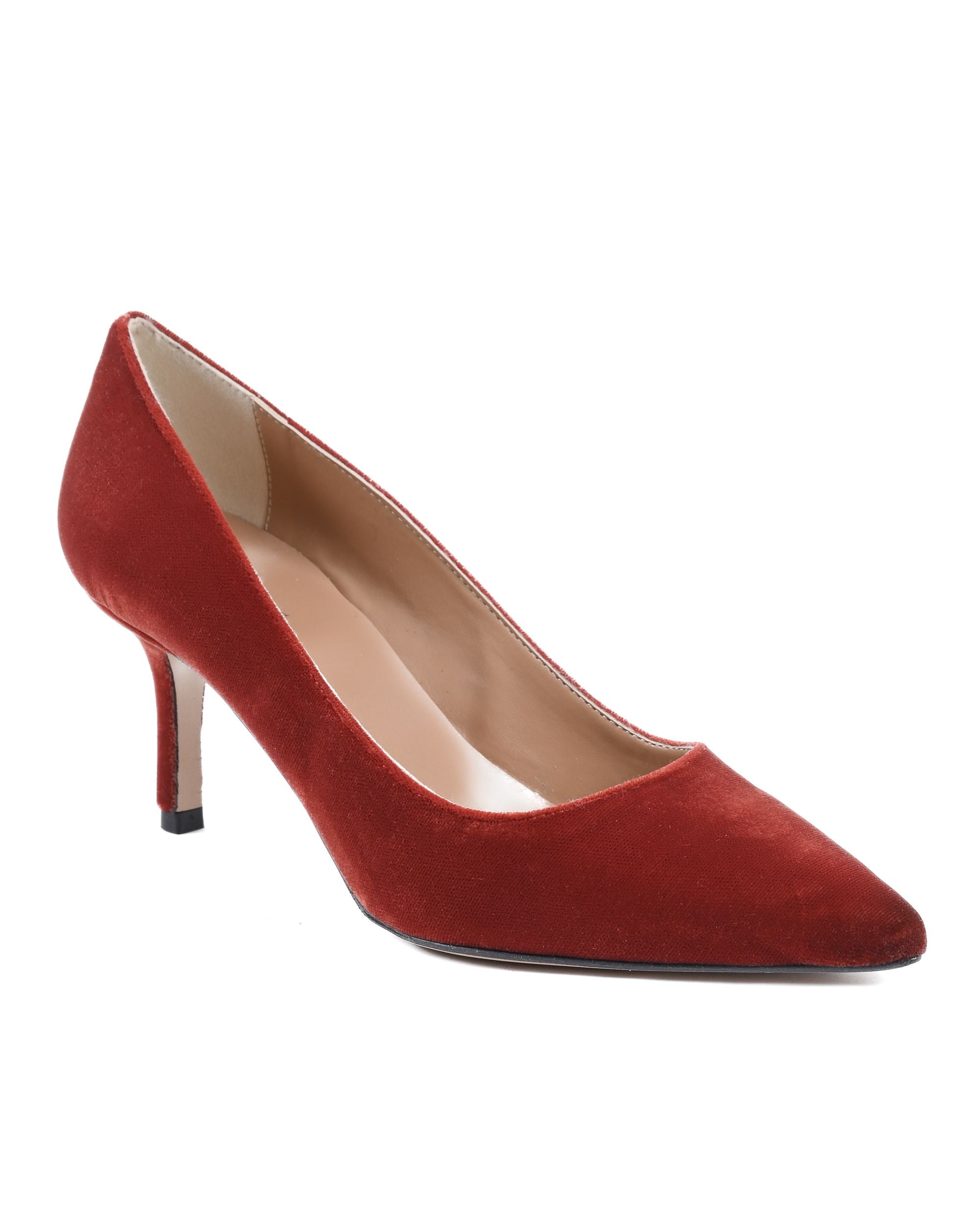 19V69 Italia Womens Pump Red INES65 VELLUTO GRANATA - Horizon Bliss