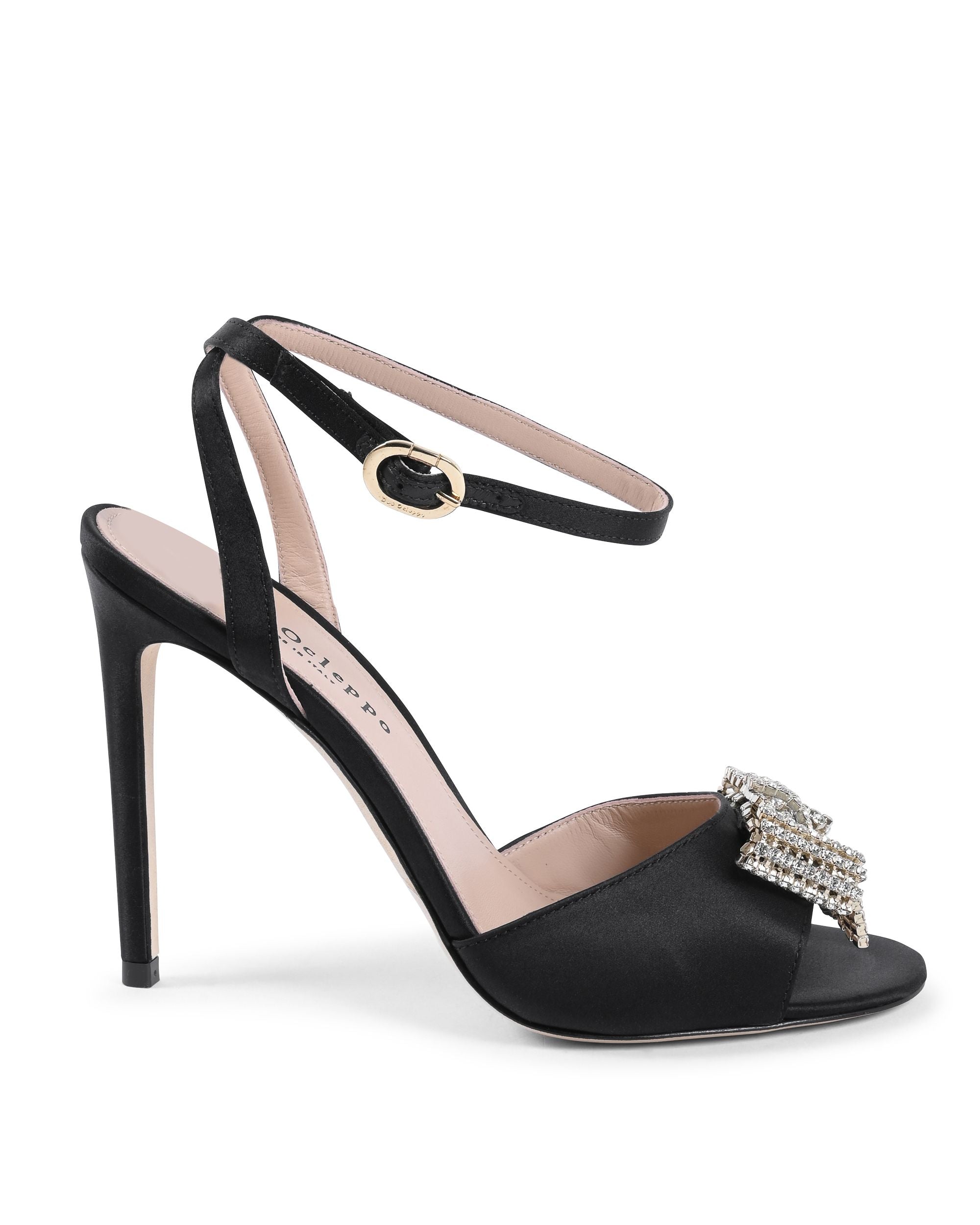 Satin Bow Sandal - Black - Horizon Bliss