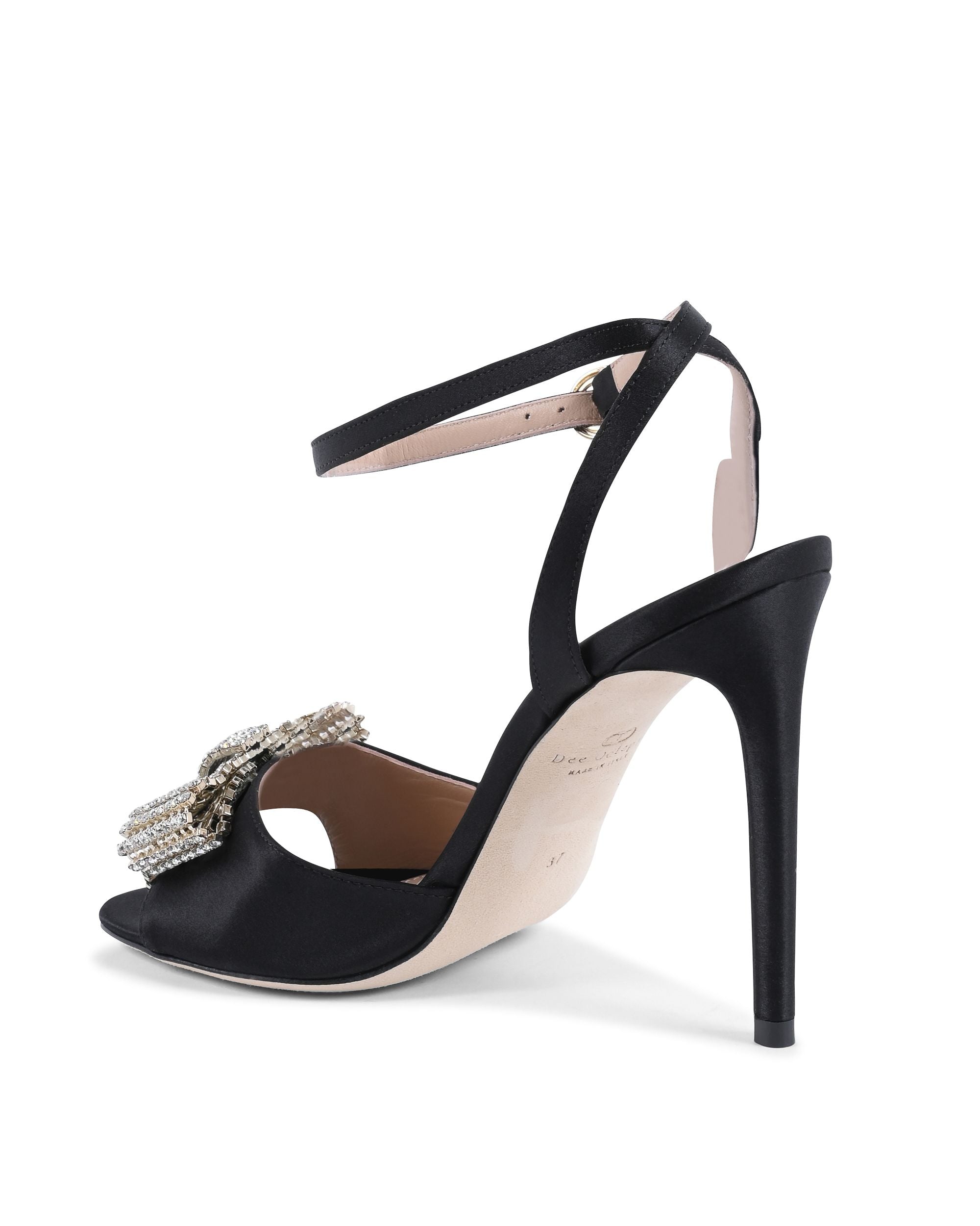 Satin Bow Sandal - Black - Horizon Bliss