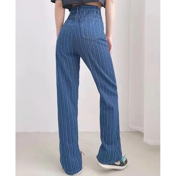 Denim Flare Pants Indie Aesthetic Long Baggy Trousers Women Harajuku - Horizon Bliss