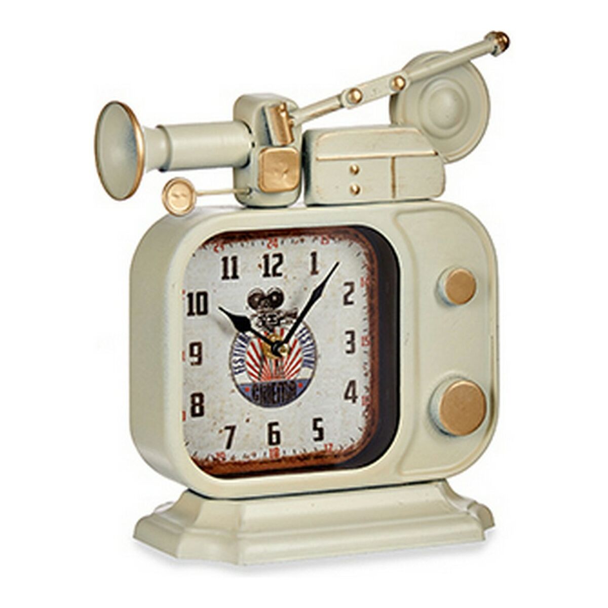 Table clock Camera Metal (10 x 28 x 25 cm) - Horizon Bliss