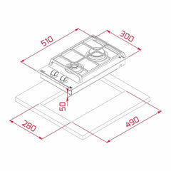 Gas Hob Teka GZC32300XBA 3800W (30 CM) - Horizon Bliss