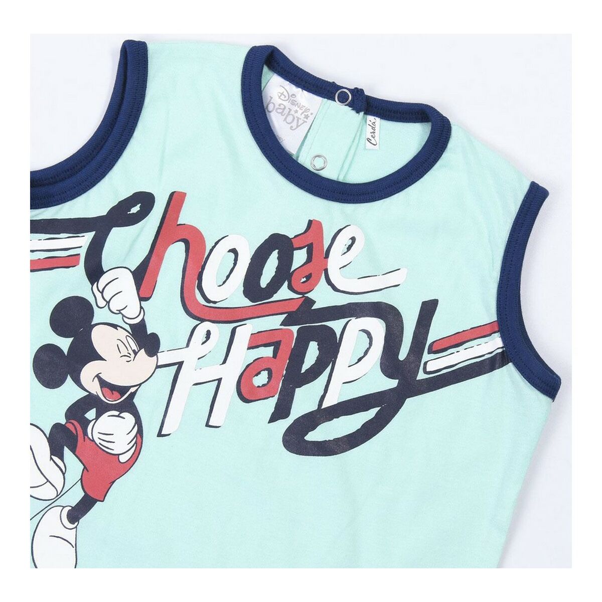 Summer Pyjama Mickey Mouse Baby Blue - Horizon Bliss