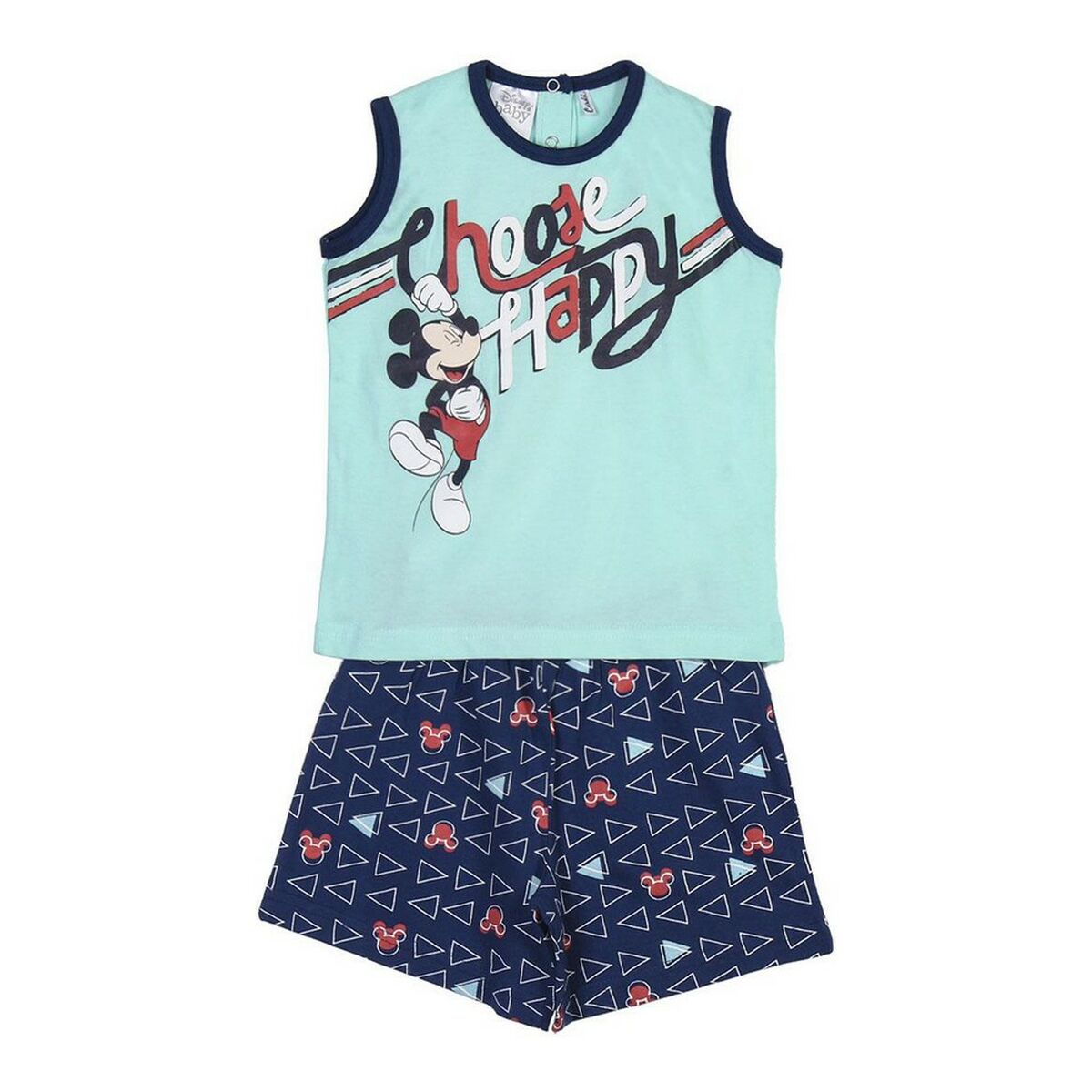 Summer Pyjama Mickey Mouse Baby Blue - Horizon Bliss