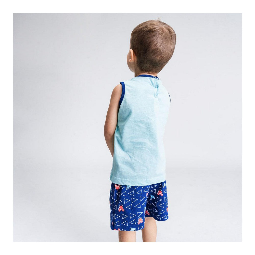 Summer Pyjama Mickey Mouse Baby Blue - Horizon Bliss