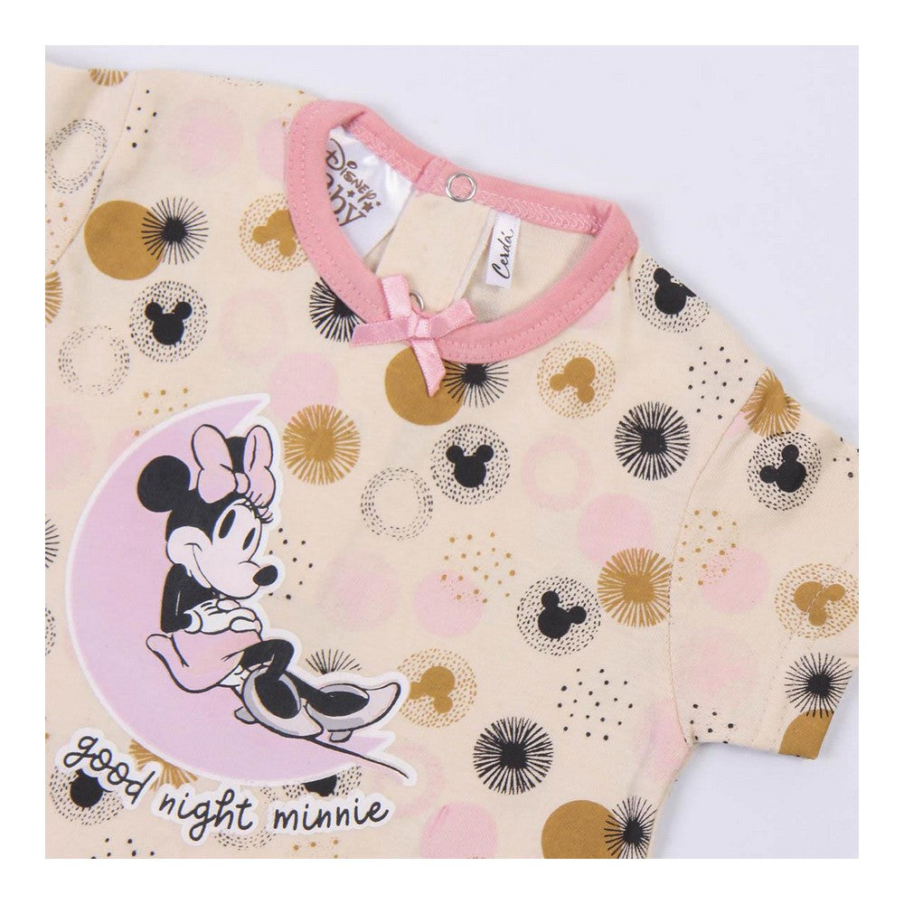 Baby's Short-sleeved Romper Suit Minnie Mouse Pink - Horizon Bliss