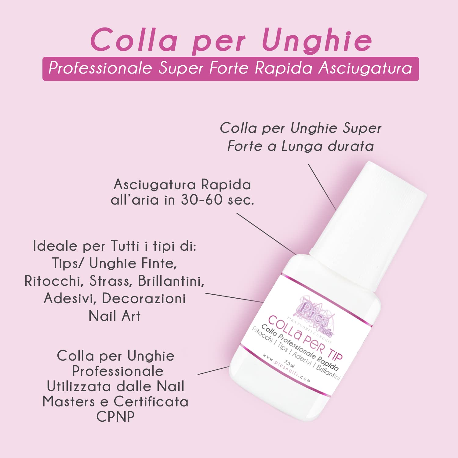 Colla per Unghie Professionale Extra Forte 7,5 g - Horizon Bliss