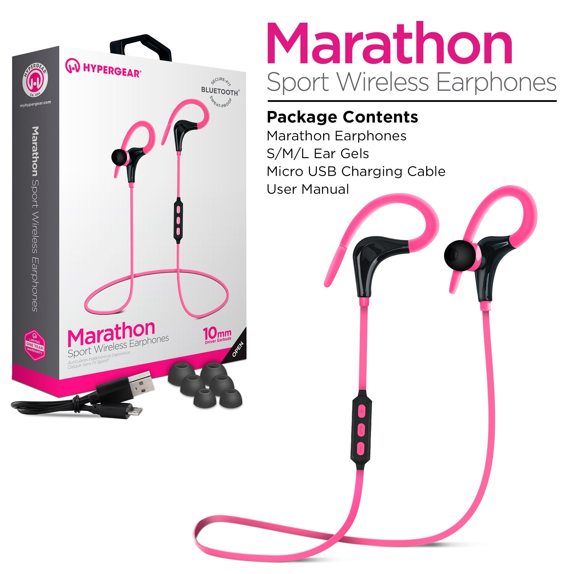 HyperGear Marathon Sport Wireless Bluetooth Earphones - Horizon Bliss