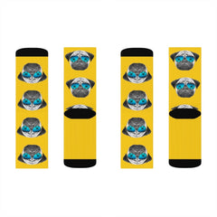 Pug in Sunglasses Fun Novelty Socks - Horizon Bliss